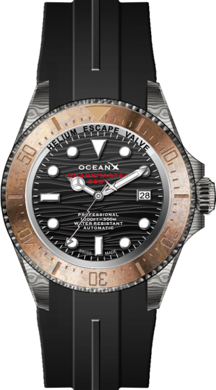 OceanX Sharkmaster 300+ Black-Bronze Swiss Made Automatic