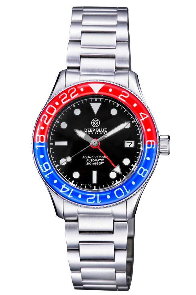 Deep Blue Aqua Diver 40mm Black-Red-Blue