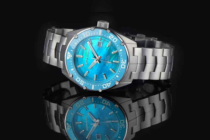 ARAGON Virtuoso Ti 9015 Blue MOP 44mm