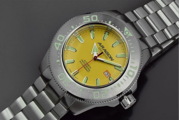 ARAGON Divemaster II Yellow Automatic 50mm Steel