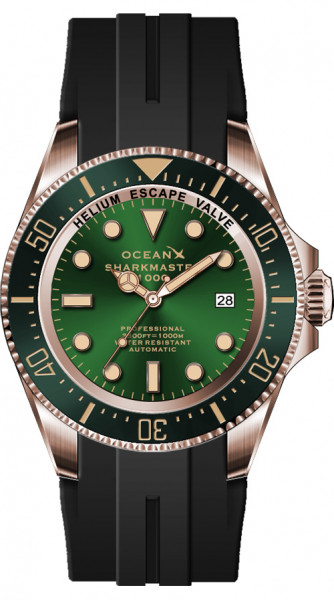 OceanX Sharkmaster 1000 Green Rubber Automatic