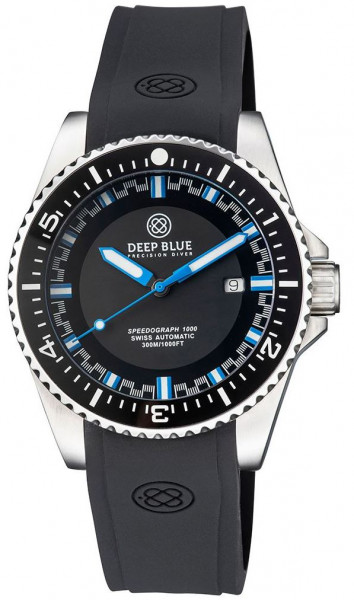 Deep Blue Speedograph 1000 Black Blue Automatic