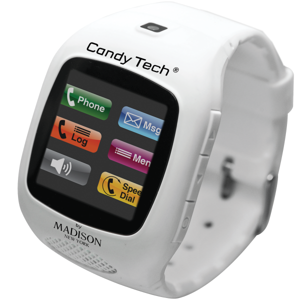 Madison New York Candy Tech Telefonuhr White