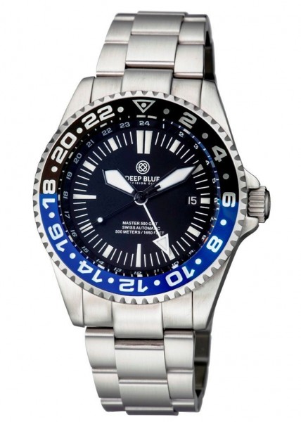 Deep Blue Master 500 GMT Black-Blue-White