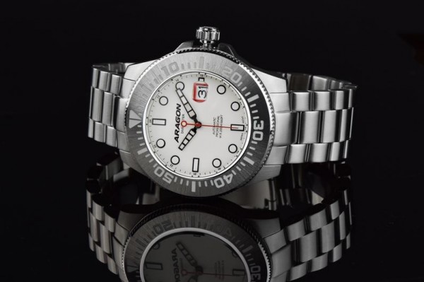 ARAGON Divemaster III White Automatic 50mm Steel