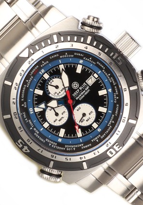 Deep Blue World Diver 500m Black-Blue