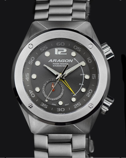 ARAGON Hiro Grey Power Reserve Automatic 48mm