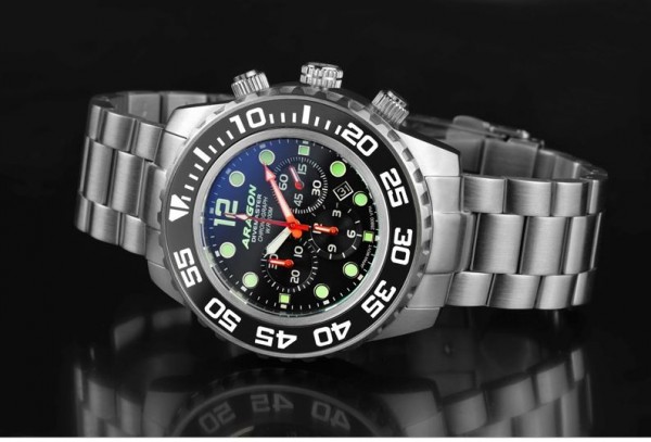 ARAGON Divemaster IV 45mm Black Chrono NE88 Automatic Limited Edition