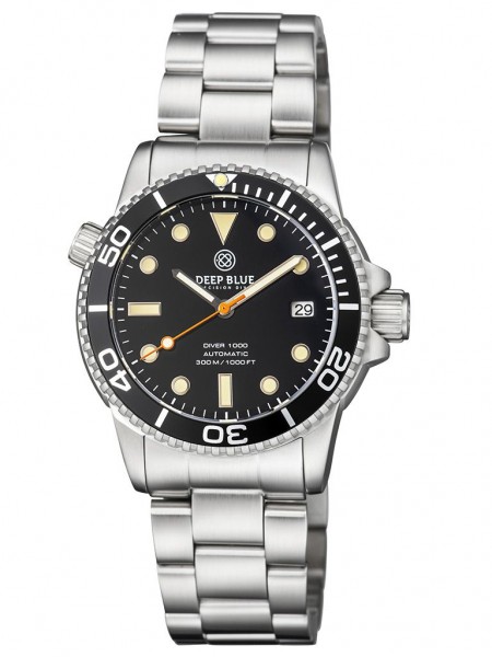Deep Blue Diver 1000 Black-Black-Vintage-II-Steel