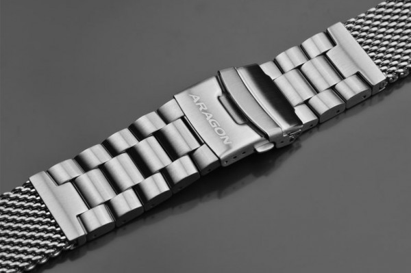 ARAGON Edelstahlarmband 22 / 24mm Brushed Mesh