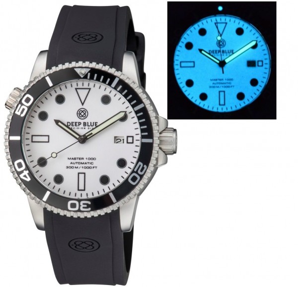 Deep Blue Diver 1000 White Lume