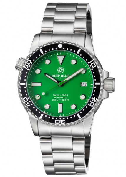 Deep Blue Diver 1000 II Black-Green Matt Steel