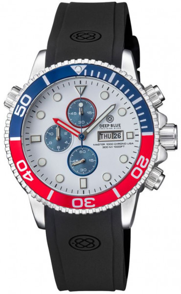 Deep Blue Master 1000 Chrono White-Blue-Red USA