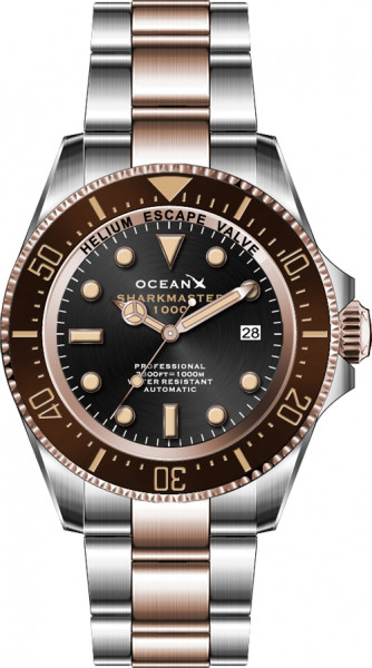 OceanX Sharkmaster 1000 Brown Gold-IP Automatic