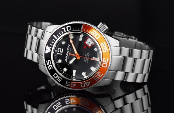 ARAGON Divemaster III Black-Orange Automatic 45mm Steel