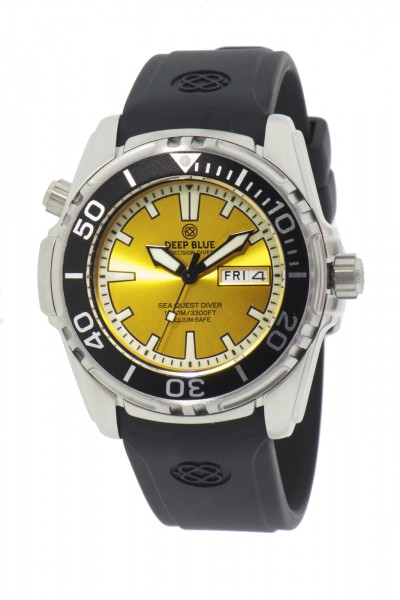 Deep Blue Sea Quest 1000m Quartz Yellow