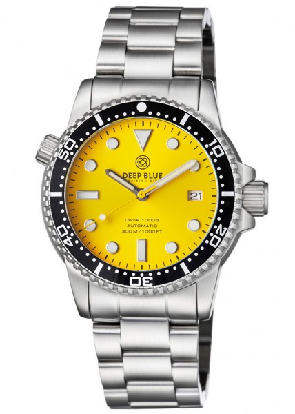 Deep Blue Diver 1000 II Black-Yellow Steel