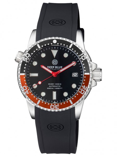 Deep Blue Diver 1000 II Black-Red-Black-Glossy