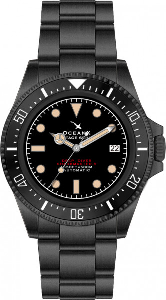 OceanX Sharkmaster V Black Black-IP Automatic
