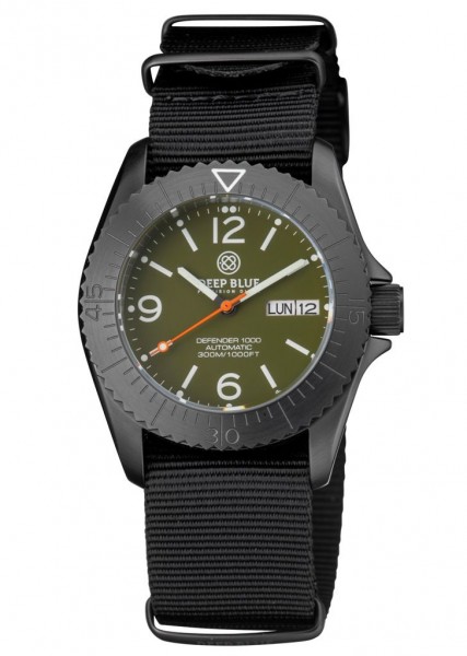 Deep Blue Defender 1000 Automatic 40mm Green PVD