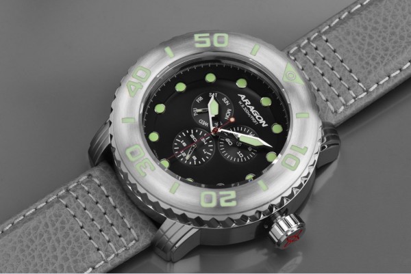 ARAGON Gauge Multifunction 55mm Black Leather