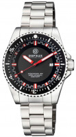 Deep Blue Speedograph 1000 Black Red Automatic Steel