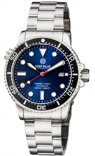 Deep Blue Master 1000 II Dark-Blue-Black-Red Steel