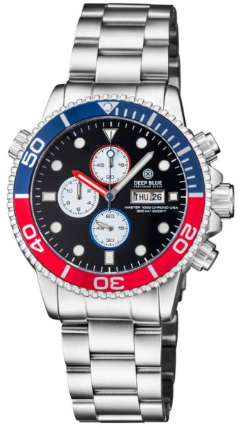 Deep Blue Master 1000 Chrono Black-Blue-Red USA