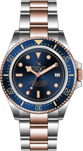 OceanX Sharkmaster V Blue II Gold-IP Automatic
