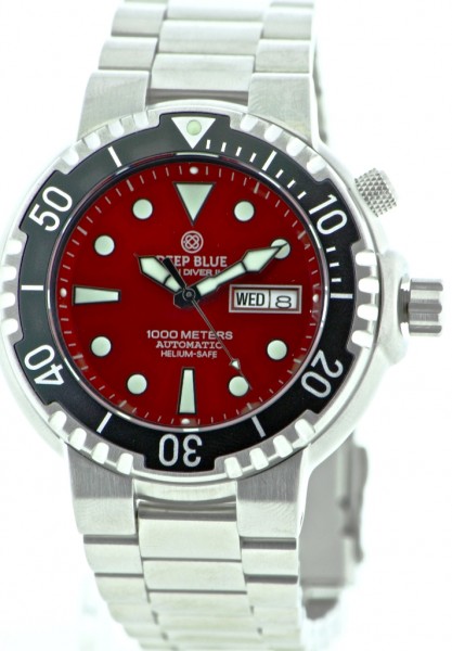 Deep Blue Sun Diver II 1000m Red
