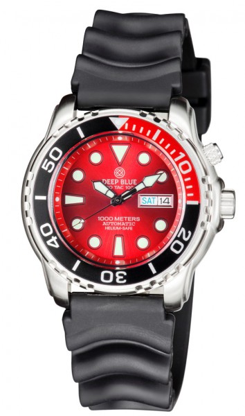 Deep Blue ProTac Diver 1000m Red-Black-Red Automatic