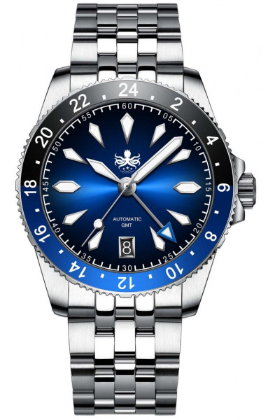 Phoibos Voyager GMT Navy Blue 200m Diver Automatic