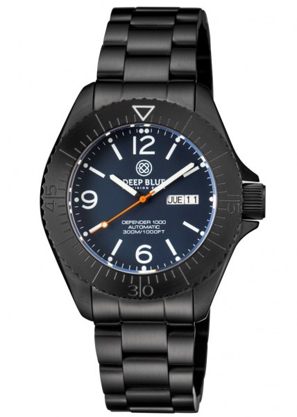 Deep Blue Defender 1000 Automatic 44mm Blue Matt Steel PVD