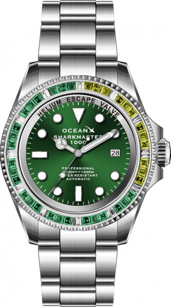 OceanX Sharkmaster 1000 Green Green-Yellow Automatic Limited Edition