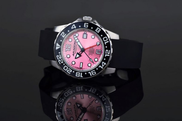 ARAGON Divemaster Titanium Pink GMT 45mm