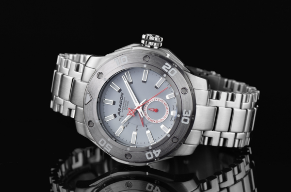 ARAGON Superjet 50mm Grey Power Reserve 500m Automatic