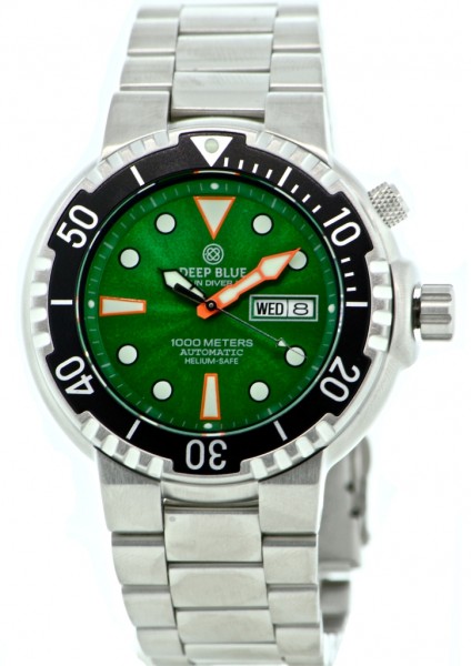 Deep Blue Sun Diver II 1000m Green