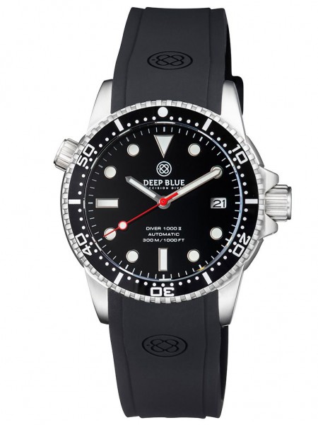 Deep Blue Diver 1000 II Black-Black-Red Glossy