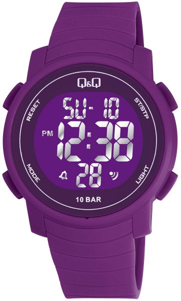 Q&Q Chrono M122J004Y Unisex Purple Armbanduhr