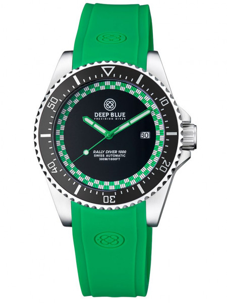 Deep Blue Rally Diver 1000 Green Swiss Automatic