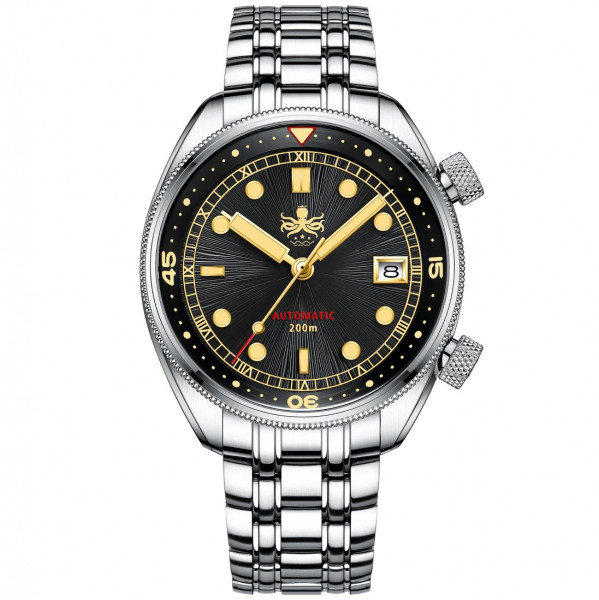 Phoibos Eagle Ray Black-Gold 200m Diver Automatic