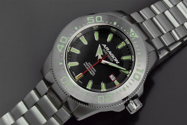 ARAGON Divemaster II Black Automatic 45mm Steel