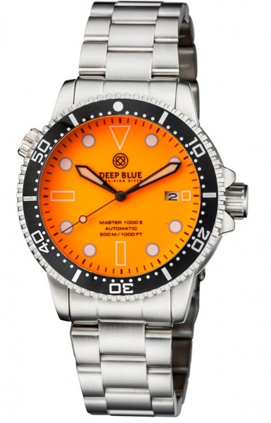 Deep Blue Master 1000 II Orange Full Lume Steel