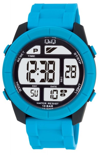 Q&Q Chrono M123J004Y Unisex Blau Armbanduhr