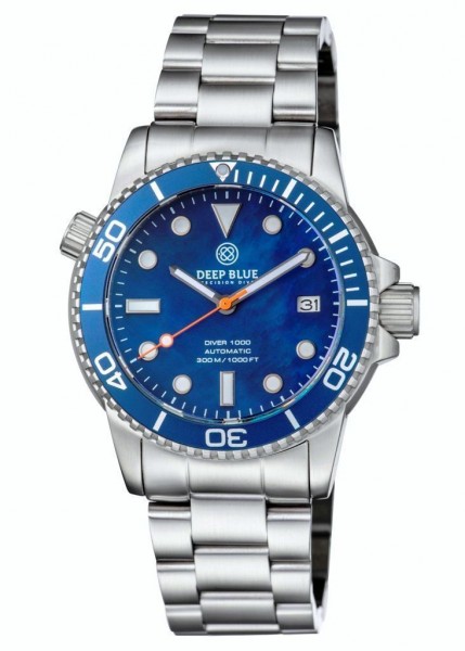 Deep Blue Diver 1000 Blue-Blue-Orange-MOP-Steel