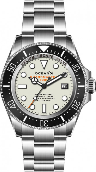 OceanX Sharkmaster 1000 White Lume Automatic