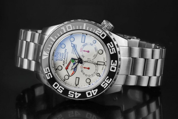 ARAGON Divemaster IV 50mm NE20 Power Reserve White Automatic