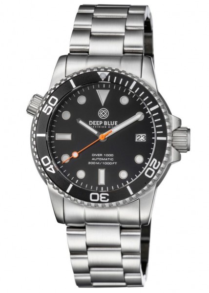 Deep Blue Diver 1000 Black-Black-Orange-Steel