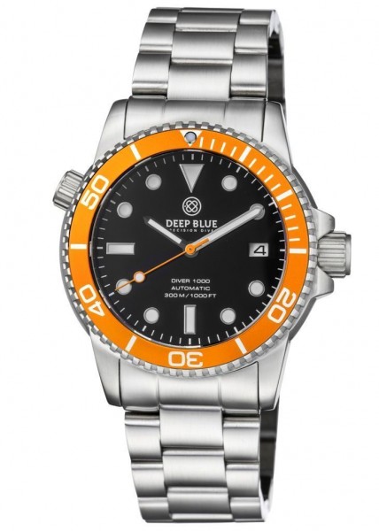 Deep Blue Diver 1000 Orange-Black-Orange-Steel