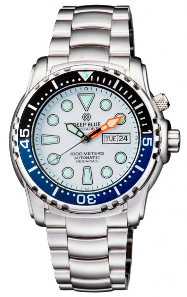 Deep Blue Sea Diver III 1000m White-Black-Blue-15-30-45